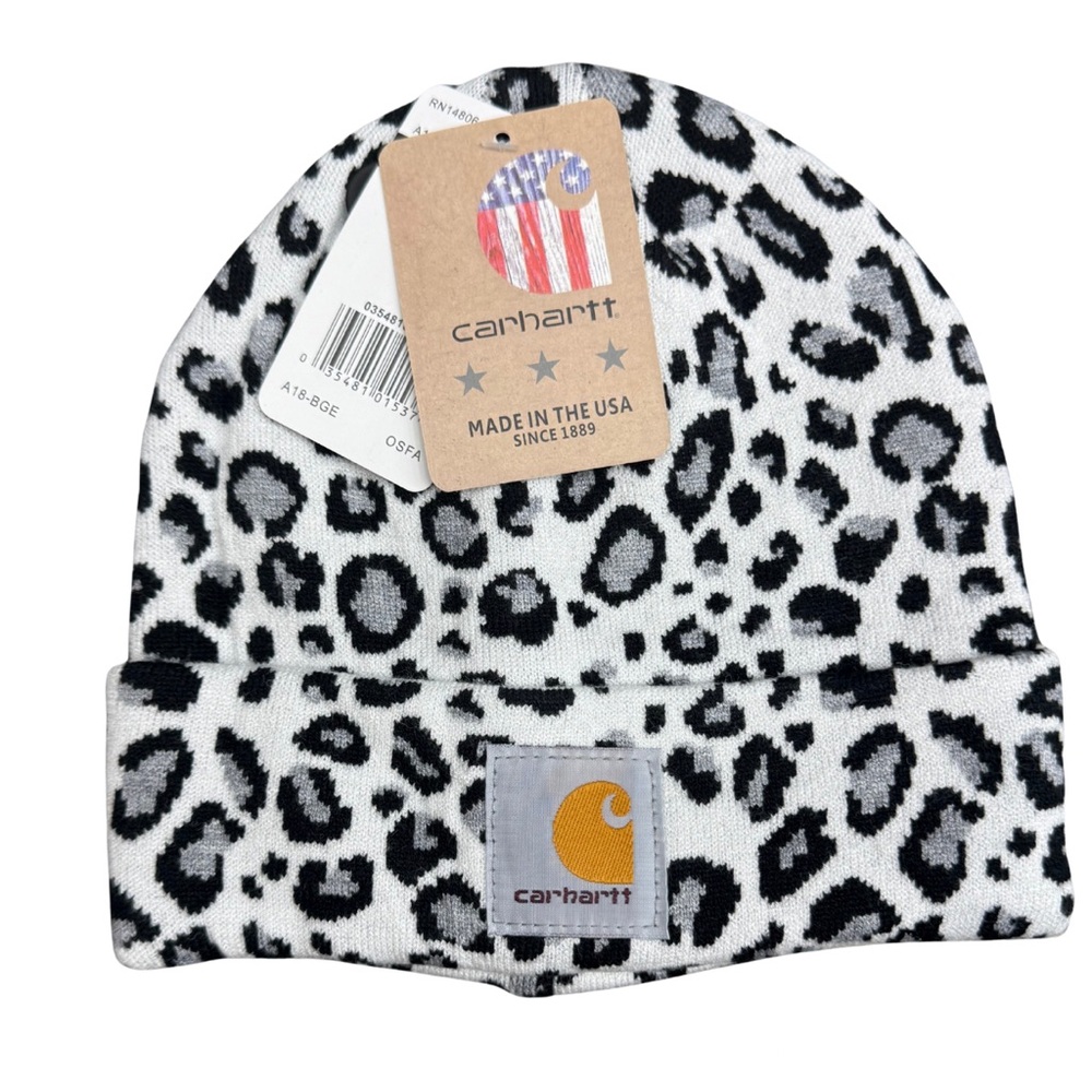 White Leopard Beanie